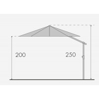 EXPERT 350P - záhradný výkyvný slnečník s bočnou tyčou