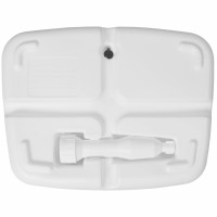 Stojan pre balkónové slnečníky 17 l - biely plast