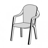 SPOT 3104 monoblok vysoký - poduška na stoličku