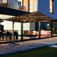 ALU WOOD XL 400 x 300 cm - záhradný naklápací bočný slnečník