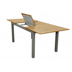 EXPERT WOOD - rozkladací hliníkový stôl 220 / 280x100x75 cm