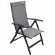 ACTIVE sivé - záhradné polohovacie kreslo