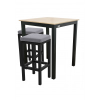 EXPERT WOOD antracit - gastro barový hliníkový stôl 90x90x110cm