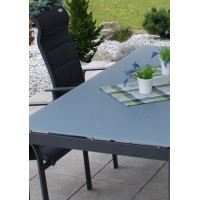 SALERNO MIAMI sivé - hliníkové záhradné sedenie 6+1/ stôl 150x90
