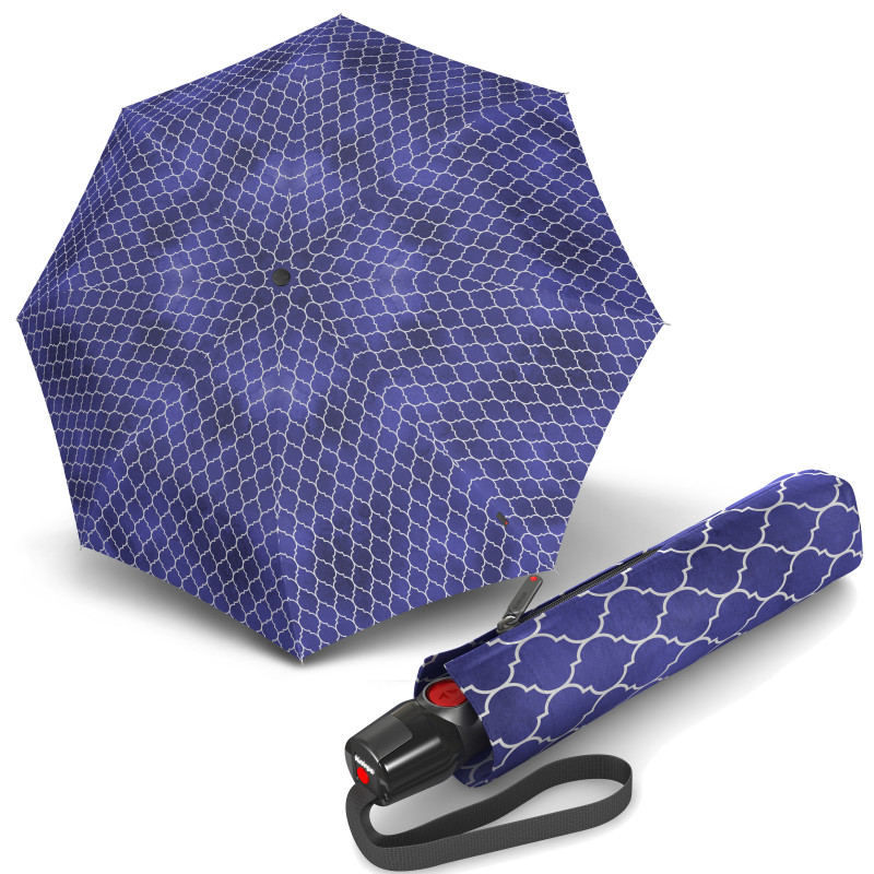 Knirps T.200 Regenerate blue - elegantný dámsky plne automatický dáždnik