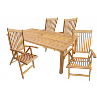 ATLAN - drevené záhradné sedenie 4 + 1 - 2. kvalita