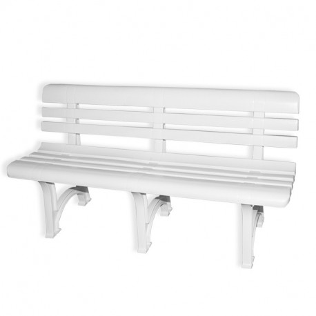 Derby OLYMPIA - PVC záhradné lavice 150 cm biele