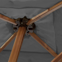 Gastro Magic Junior 240x240 Alu Wood s volánom - záhradný slnečník