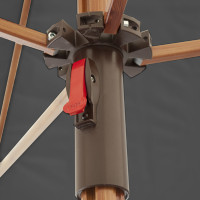 Gastro Magic Junior 240x240 Alu Wood s volánom - záhradný slnečník