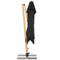 ALU WOOD XL 400 x 300 cm - záhradný naklápací bočný slnečník