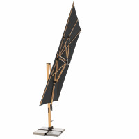 ALU WOOD XL 400 x 300 cm - záhradný naklápací bočný slnečník