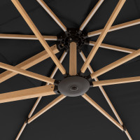 ALU WOOD XL 400 x 300 cm - záhradný naklápací bočný slnečník