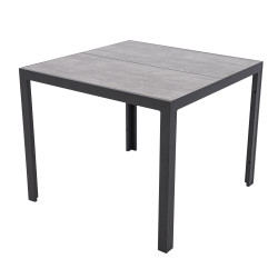 Hliníkový záhradný stôl s keramickou doskou 90x90 cm