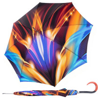 Elegancia Boheme Flame - dámsky luxusný dáždnik s abstraktnou potlačou plameňov