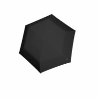 KNIRPS US.050  BLACK WITH ROSE - ľahký dámsky skladací plochý dáždnik