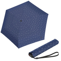 KNIRPS US.050 RAIN BLUE - ľahký dámsky skladací plochý dáždnik