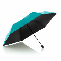 KNIRPS U.200 TURQUOISE WITH BLACK - elegantný dámsky plne automatický dáždnik