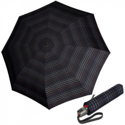 Knirps T.200 Check Black - elegantný dámsky plne automatický dáždnik
