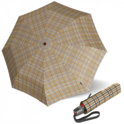 Knirps T.200 Check Beige - elegantný dámsky plne automatický dáždnik