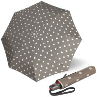 Knirps T.200 Dot Art Taupe - elegantný dámsky plne automatický dáždnik