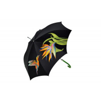 Elegancia Boheme Tropicale - dámsky luxusný dáždnik s potlačou kolibrík