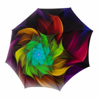 Elegancia Boheme Brilliance - dámsky luxusný dáždnik s abstraktnou potlačou