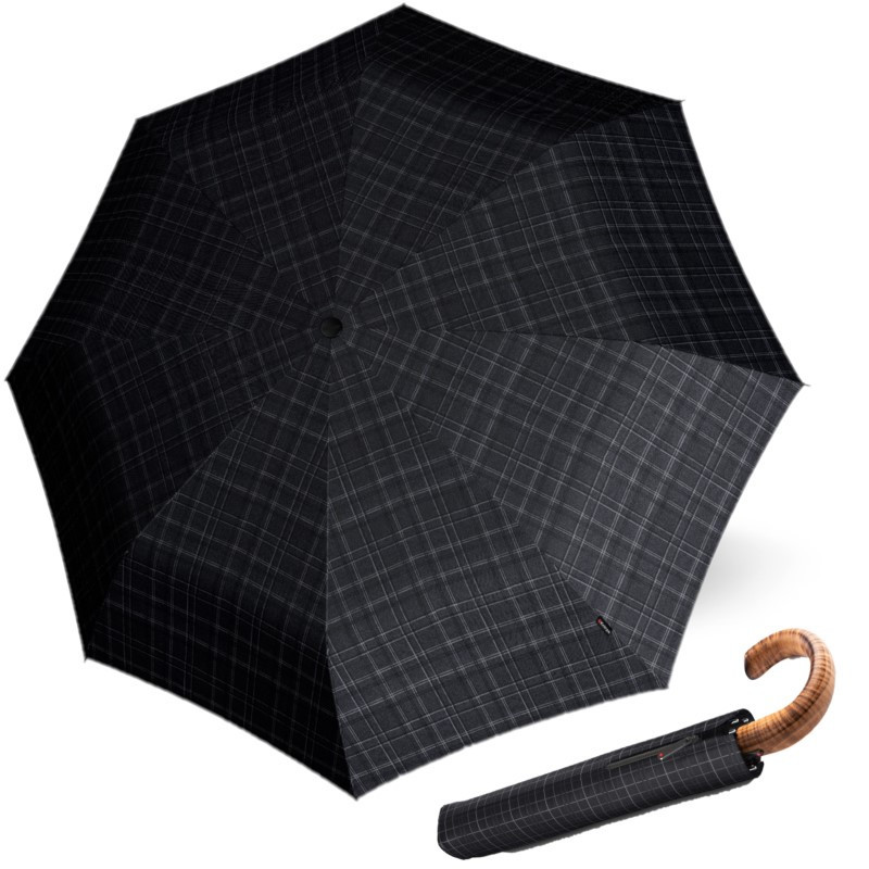 KNIRPS S.570 LARGE PRINTS CHECK - pánsky vystreľovací dáždnik