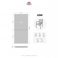FUSION 2430 nízky - poduška na stoličku a kreslo