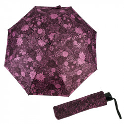 Fiber Mini Style - purple flower - dámsky skladací dáždnik