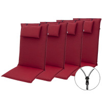 ELEGANT 2428 vysoká - set 4 ks - podušky na stoličky a kreslá s podhlavníkom