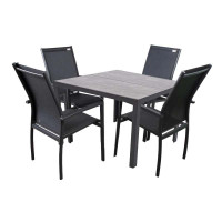 BERGAMO EXPERT ANTRACIT - hliníkové záhradné sedenie 4+1