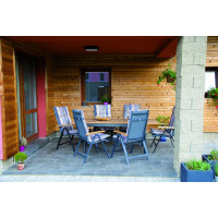 Stôl CONCEPT rozkladací s teakovou doskou - 2. akosť (N291)