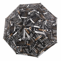 Fiber Flex AC Scribble Black  - dámsky holový vystreľovací dáždnik