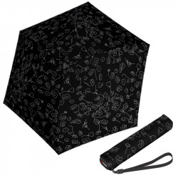 KNIRPS US.050 SPEAK - ľahký dámsky skladací plochý dáždnik