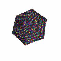 KNIRPS US.050 CREATE BLACK s UV - ľahký dámsky skladací plochý dáždnik
