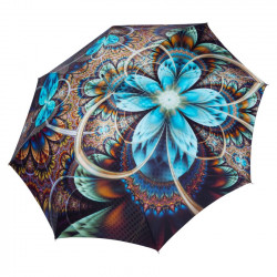 Elegancia Boheme Bloom- dámsky luxusný dáždnik s potlačou modrého kvetu
