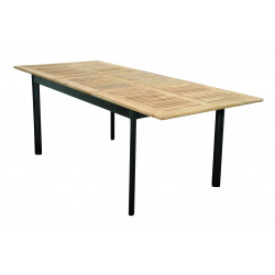 CONCEPT- rozkladací stôl s teakovou doskou FSC®