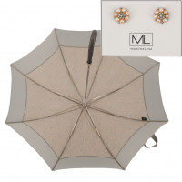 Elegance AC Cottage - luxusný dáždnik s potlačou a náušnicami