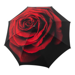 Elegance Ruže dámsky luxusný dáždnik s potlačou kvetu ruže