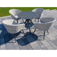 SIT GREY - záhradný hliníkový stôl okrúhly 90 cm