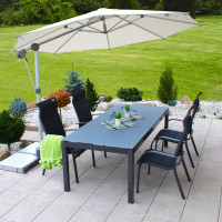 SALERNO - hliníkový záhradný stôl 150 x 90 x 76 cm