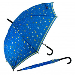 Trend Stick gemustert modré kvapky AC  holový vystreľovací dáždnik