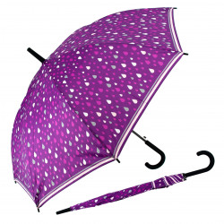 Trend Stick gemustert růžové kvapky AC - holový vystreľovací dáždnik