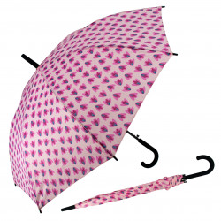 Trend Stick gemustert ružové kvety AC - holový vystreľovací dáždnik