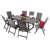 LIVORNO YELMO ALU - hliníkové záhradné sedenie 8+1