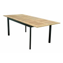CONCEPT- rozkladací stôl s teakovou doskou - 2. akosť (N368)