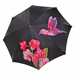 Elegancia Boheme Paradiso - dámsky luxusný dáždnik s potlačou kolibrík