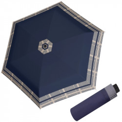 Fiber Havanna TIMELESS BLUE HAHNENTRITT - dámsky skladací dáždnik