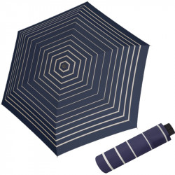 Fiber Havanna TIMELESS BLUE STRIPES - dámsky skladací dáždnik