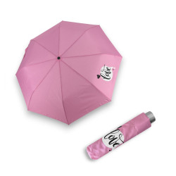 Mini Light Kids Pink Love - detský skladací dáždnik